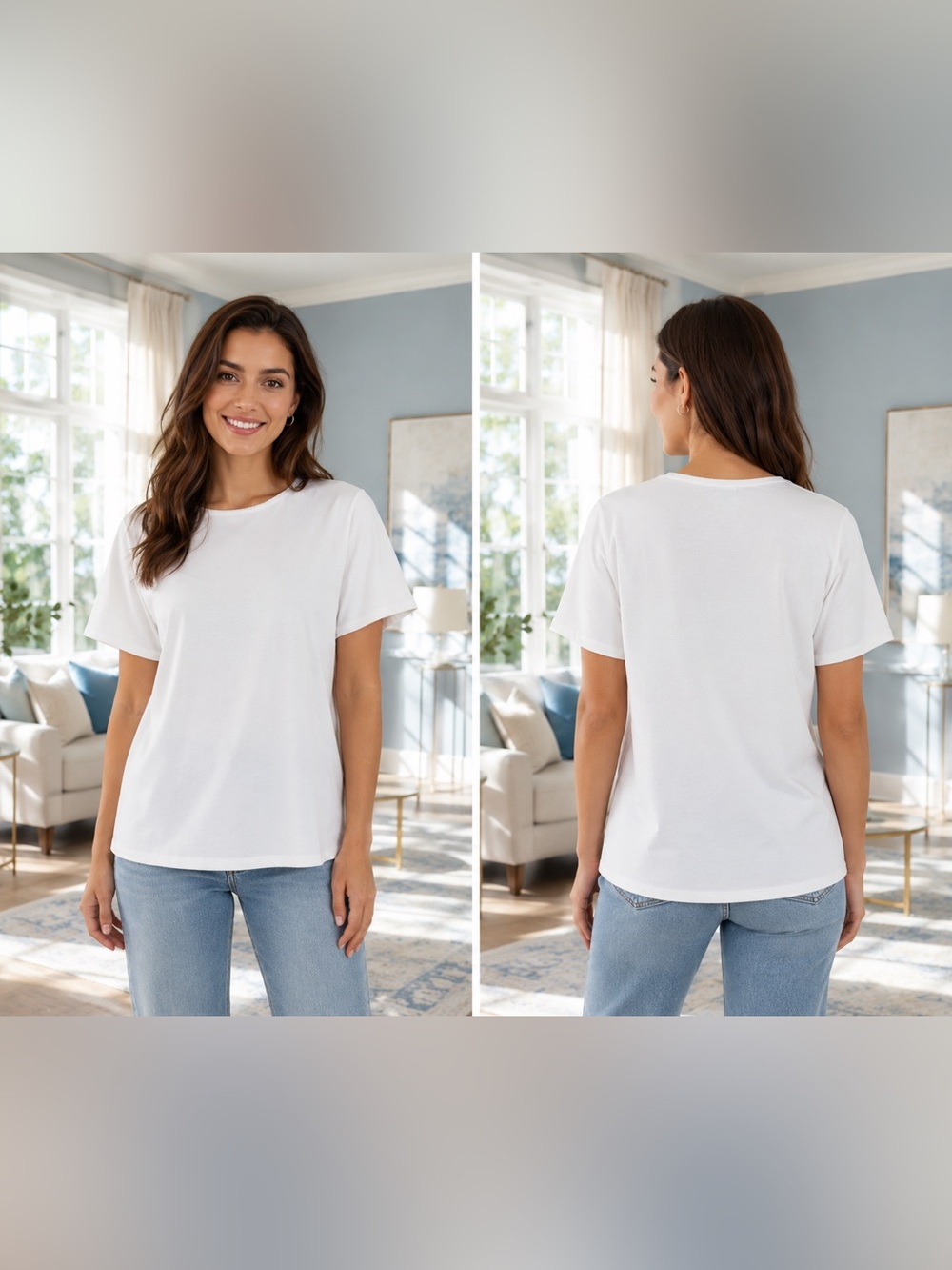 Bon Worth White Short-Sleeve Crewneck Tee size XL GUC